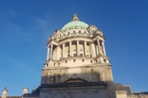 The Real Eclectic Belfast City Walking Tour/Experience. - City Hall, Church, and the Belfast Entries: the core story stops